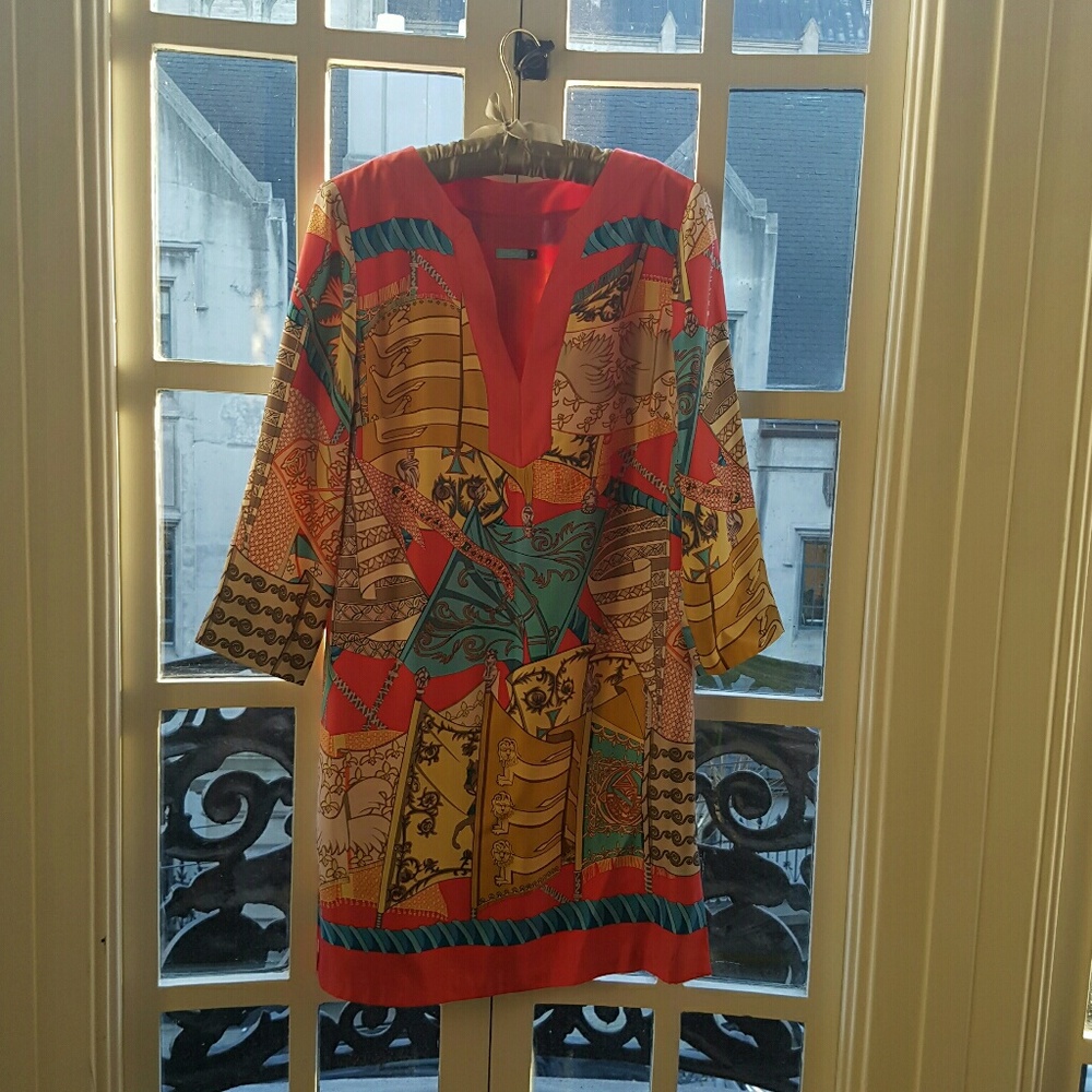 Silk J. McLaughlin resort dress NWOT